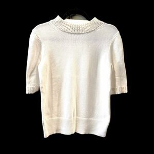Ann Taylor Short Sleeve Cotton Sweater - Size Medium